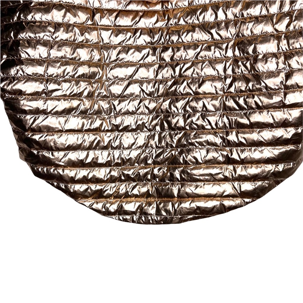 THINK ROYLN Heroine Quilted Down Filled Poncho in Rose Gold Metallic - Picture 13 of 15
